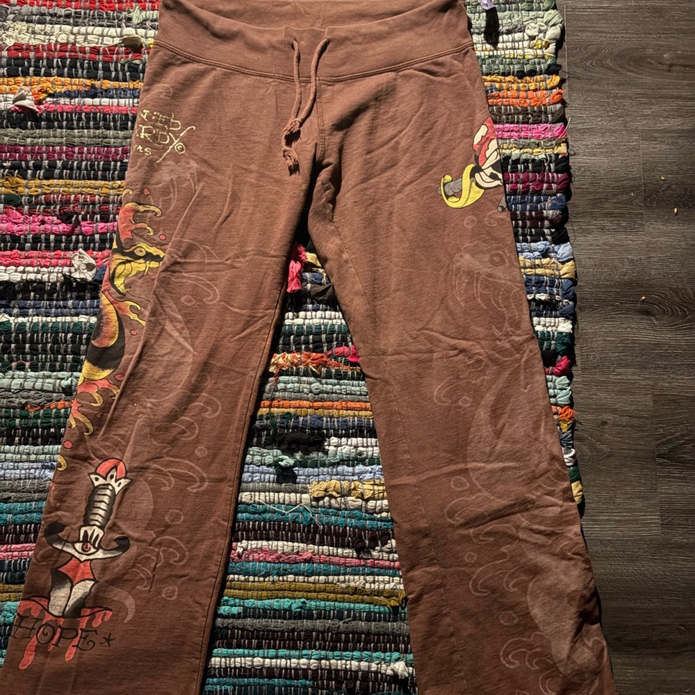 Brown Graphic Sweatpants